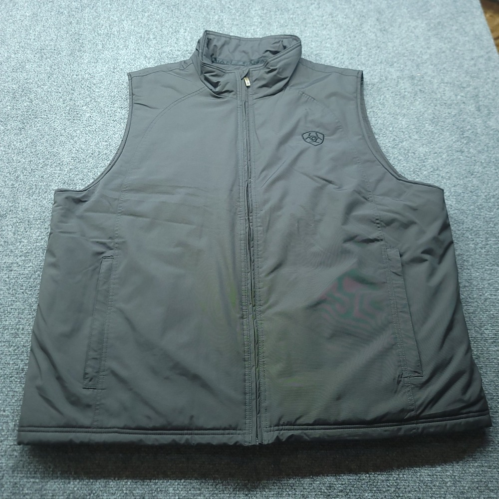 Ariat Men Black Team Logo Insulated Vest Water Resistant XXL 10041526